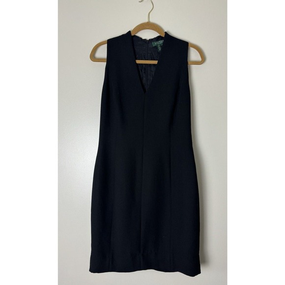 POLO Ralph Lauren LRL Dress Sz 10 Sleeveless V‎ Neck Pencil Business Cocktail - Picture 1 of 3